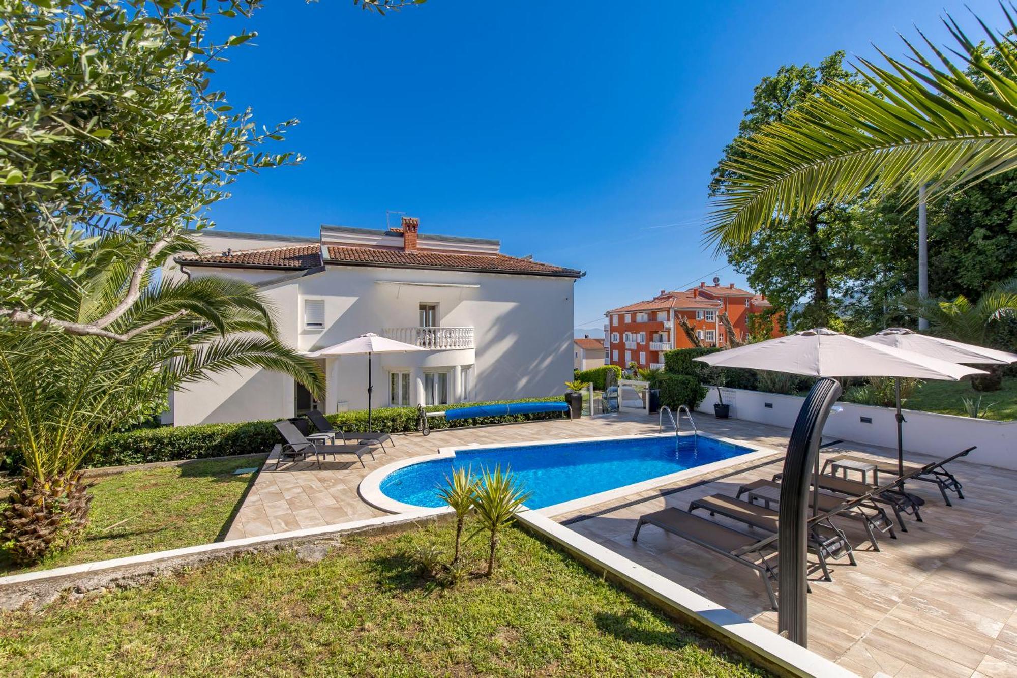 Villa Garden Apartment With Pool Opatija Dış mekan fotoğraf